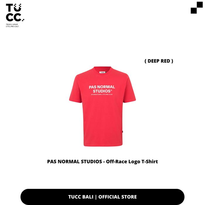 PAS NORMAL STUDIOS Off-Race Logo T-Shirt DEEP RED S
