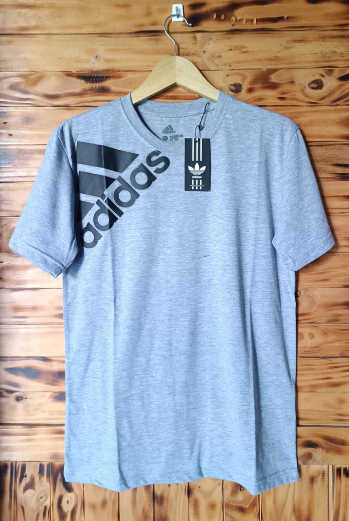 Gambar KAOS DISTRO ADIDAS SIDE LOGO KATUN COMBED 30s TERMURAH TERLARIS TERBARU - Abu-abu, M dari Bovermiek undefined Tokopedia