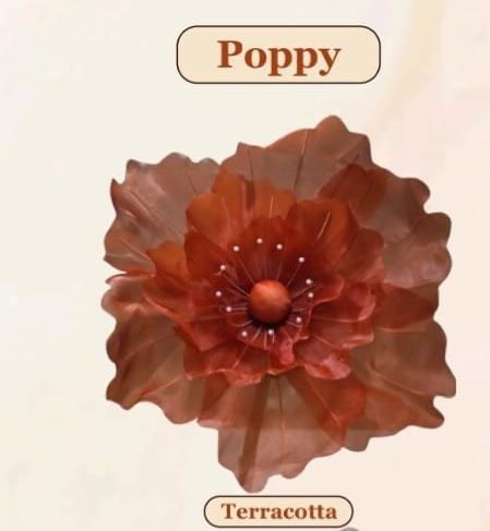 Gambar Premium Giant Flower Peony Poppy Rose Lotus Daisy - Dekorasi Pernikahan - Hiasan Bunga Jumbo - Poppy Teracotta, S = 40 - 50 CM dari Central importir undefined Tokopedia