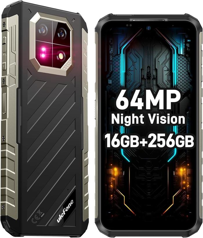 Gambar Ulefone Armor 22 Global Version Helio G96 64MP Night Vision 6600mAh 33W 6.58” FHD+ 120Hz IP68 IP69K Rugged Android Smartphone - Hitam, 128GB dari Hello El Official undefined Tokopedia
