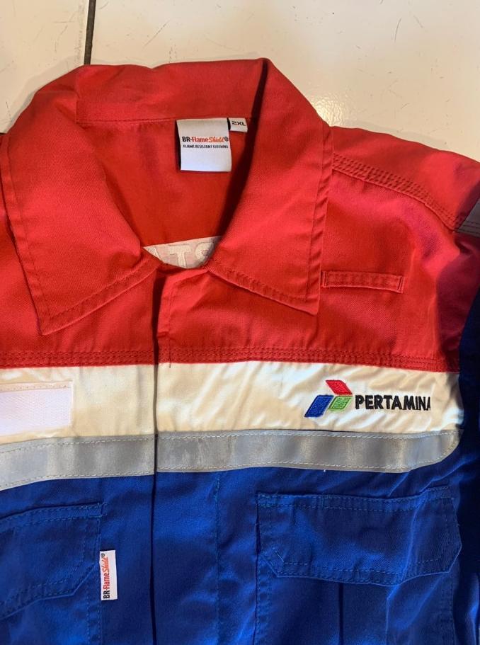 Gambar Wearpack Pertamina BR-FLAME Shield Ultra Coverall Pertamina BR-Flame - L dari safemart01 undefined Tokopedia