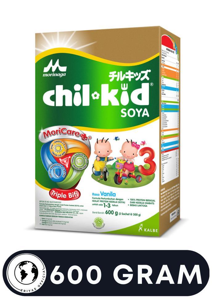 Gambar SUSU MORINAGA CHIL KID SOYA 3 VANILLA 600 GRAM DISKON TERBATAS dari Toko Susu Bayi Asli undefined Tokopedia