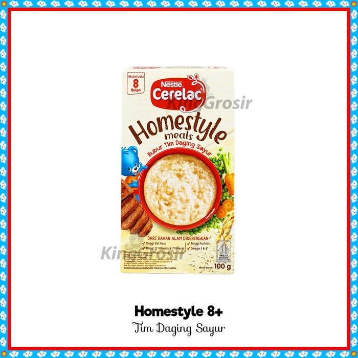 Gambar Nestle Cerelac 6+ / 8+ Homestyle Bubur MPASi Instan Bergizi - 8+ TIM DG SAYUR dari King Grosir Murah undefined Tokopedia