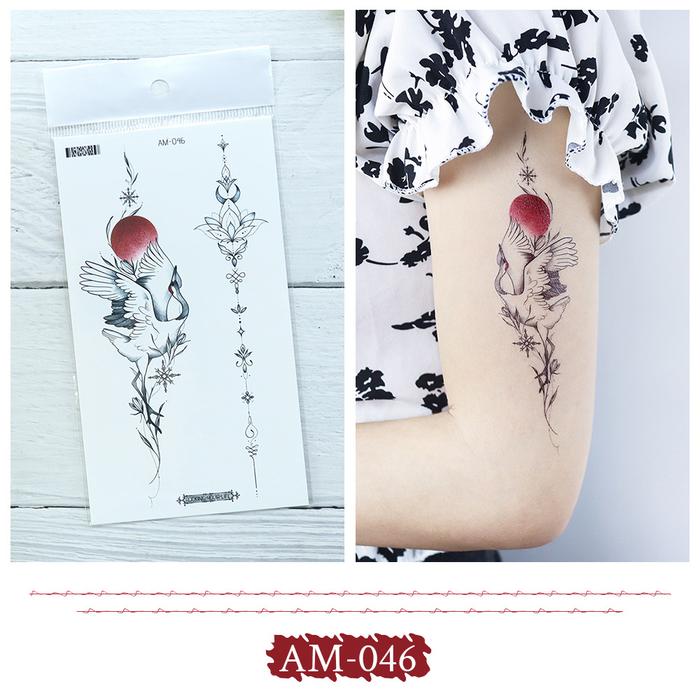 Gambar Stiker Tato Temporer Waterproof/Tato Semi Permanent/Sticker Tattoo Tahan Air - W 046 dari Wijaya Store899 undefined Tokopedia