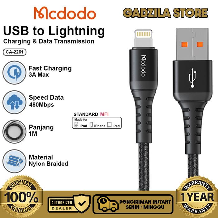 Gambar KABEL DATA ORIGINAL ORI 100%  iPhone 5/5s Lightning Apple for iPad Mini nano 7 iPhone5 iPhone 5S  USB CABLE - CA-2261 - 1M dari GADZILA STORE undefined Tokopedia