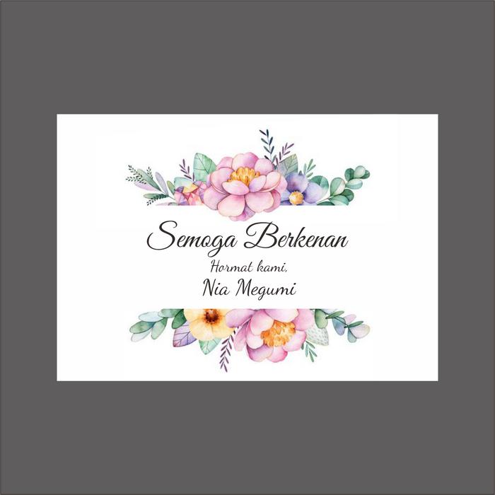 Gambar Sticker Stiker Custom Nama Ucapan Semoga Berkenan Label Sun - Pin2 dari DextonPRINT undefined Tokopedia