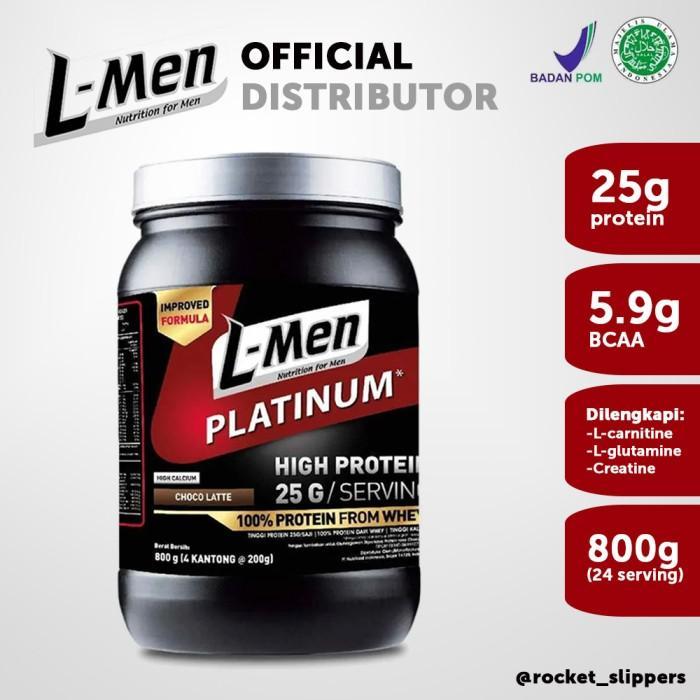 Gambar Terbaru L-Men Lmen Platinum Susu Whey Protein 800 Gram 24 Serving Best Quality Asli 100% Original - Choco Latte dari jiwa strong undefined Tokopedia