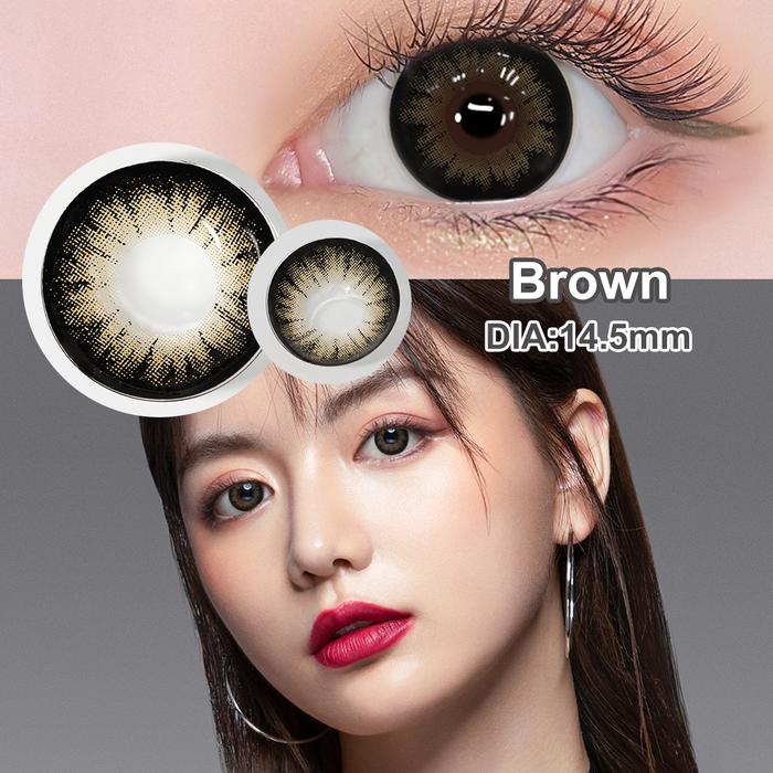 Gambar Magister softlens minus 0.00~-6.00 softlens black 14mm-14.5mm softlens big eyes - Brown14.5, -2.00 dari Magister Softlens undefined Tokopedia