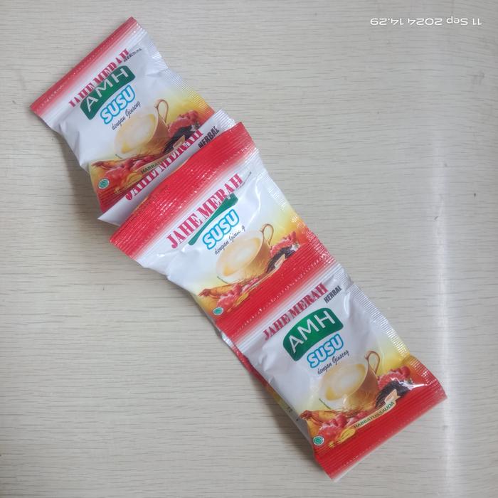 Gambar Jahe Merah Susu AMH Renceng # 10sachet dari TOKO MUJADDID undefined Tokopedia