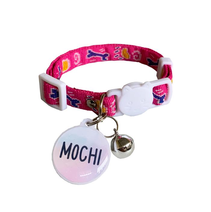 Gambar Kalung Kucing Motif Warna Pink/Magenta - Free Liontin Custom Nama - Akrilik Resin - Tag Nama Hewan Peliharaan Custom Resin untuk Anjing & Kucing - Magenta, Kalung Saja dari Omadekor_NEW undefined Tokopedia