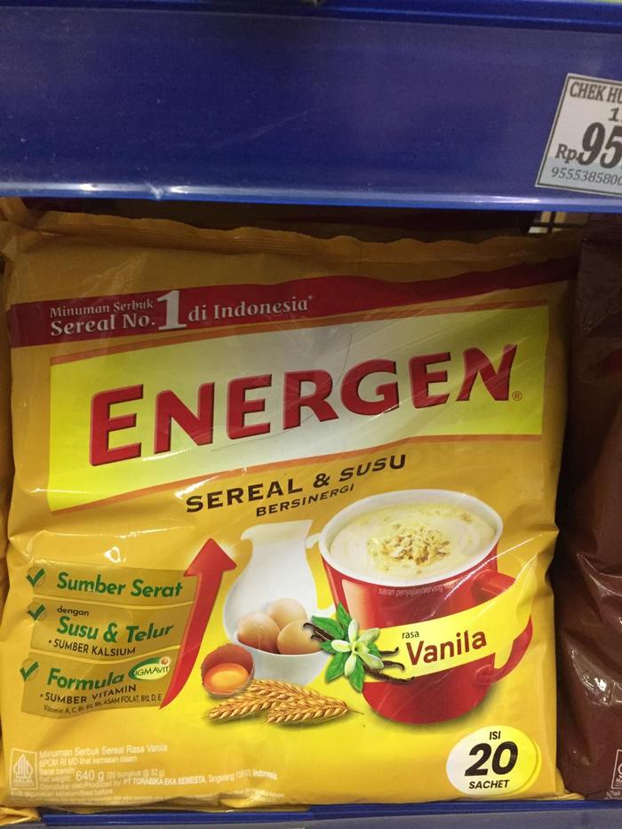 Gambar ENERGEN BAG VANILA 20X32G dari Sahabat Buah_Muara Karang undefined Tokopedia