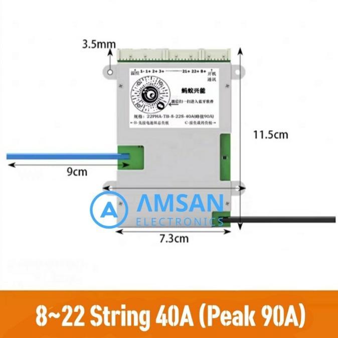 Gambar NEW ANT BMS 40A 80A 100A 7S-16S 8S-22S 17-24S Smart BMS Li-Ion LiFePO4 LTO - 8-22S 40A dari kanza murah undefined Tokopedia