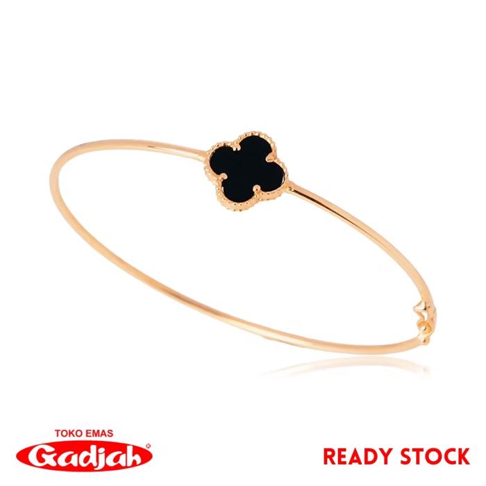 Gambar Gelang Emas Pipo Clover 1 Daun - Toko Emas Gadjah - Hitam Minimalis, 8 K - D. 5,5 dari Toko Emas Gadjah - Sejak 1918 undefined 3 Tokopedia