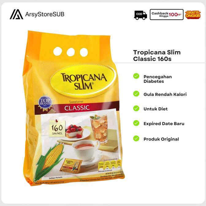 Gambar exp lama tropicana slim classic/diabetx sachet isi 160s/150s - Classic dari nuna kail undefined Tokopedia