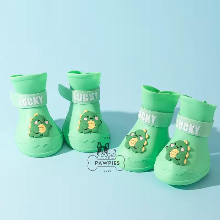 Gambar Sepatu Boot Karet Anjing Besar Kucing Anti Air Hujan Big Dog Large Breed Boots Dog Cat Pet Rain Shoes Waterproof Anti Slip - Hijau, L dari Pawpies.id undefined Tokopedia