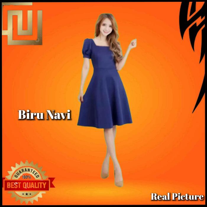 Gambar Dress Anak Perempuan 12-18 thn Agulina Remaja Baju Gaun Natal Korea Coksu - Biru Navi, 14-20Tahun dari ELBENZZA undefined Tokopedia