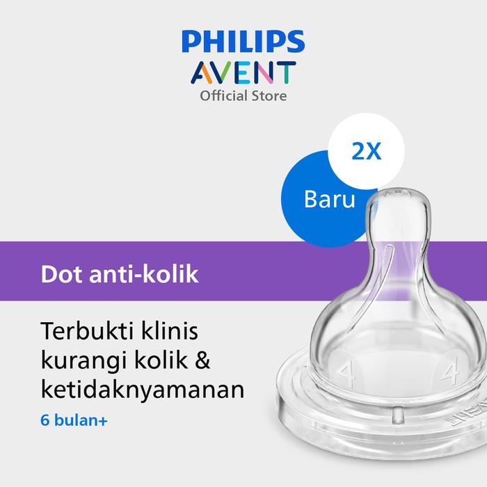 Gambar Philips Avent Clas+ Fast Flow Nipple 6m+ Nipple SCF634/27 Putih - Dot SCY764/02 dari Philips Personal Care Official undefined Tokopedia