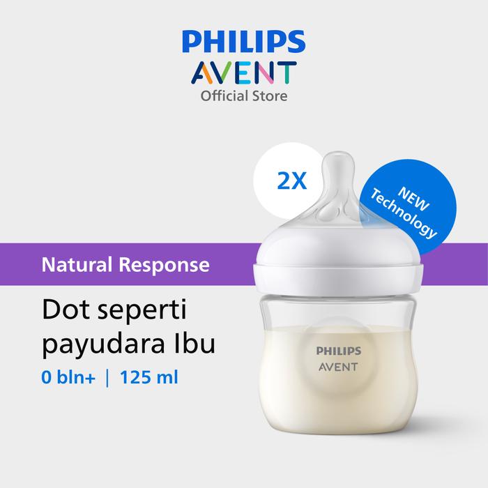 Gambar Philips Avent Bottle Twin Natural 125ml/4oz SCF690/23 - Botol SCY900/02 dari Philips Personal Care Official undefined Tokopedia