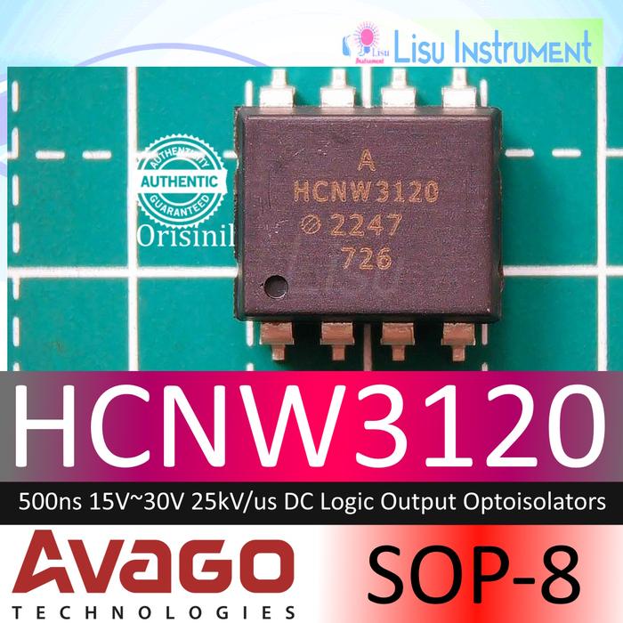 Gambar HCNW3120 500ns 15V~30V 25kV/us DC Logic Output Optoisolators dari Lisu Instruments undefined Tokopedia