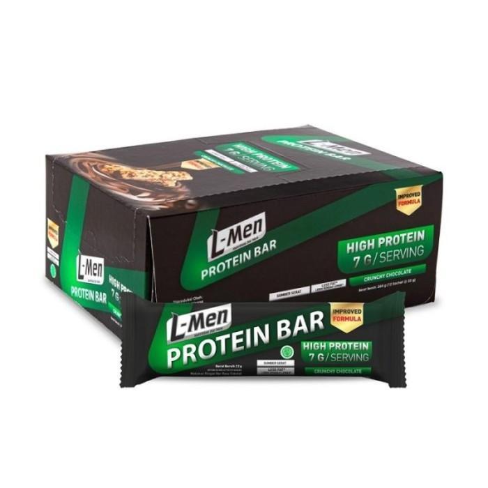 Gambar Terlaris L-Men Bar Crunchy Chocolate 12 Whey Protein Healthy Snack Diet Lessfat Best Quality Asli 100% Original - Chocolate dari jiwa strong undefined 4 Tokopedia