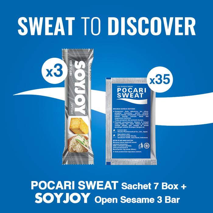 Gambar BUNDLE POCARI SWEAT Sachet 7 Box + SOYJOY Open Sesame 3 Bar dari Otsuka ID undefined Tokopedia