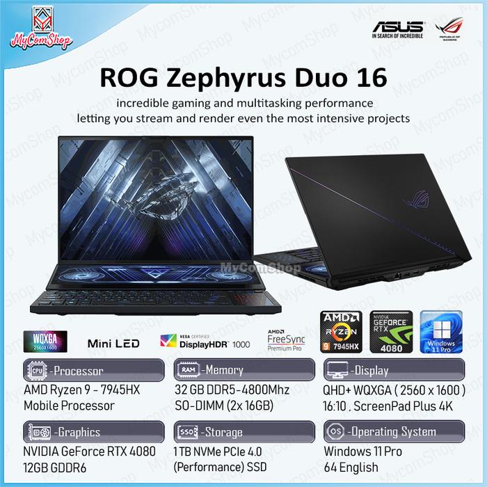 Asus Gaming Laptop Asus Rog Asus Zephyrus Duo Asus Rog Zephyrus