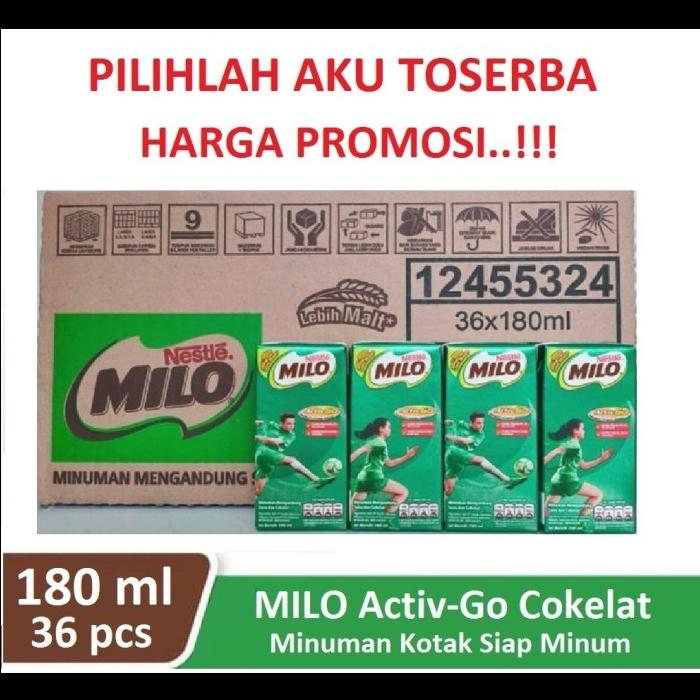 Gambar Susu Milo Kotak Coklat ACTIVE GO UHT - 190 ml (1 dus isi 36) dari Pilihlah Aku Toserba undefined Tokopedia