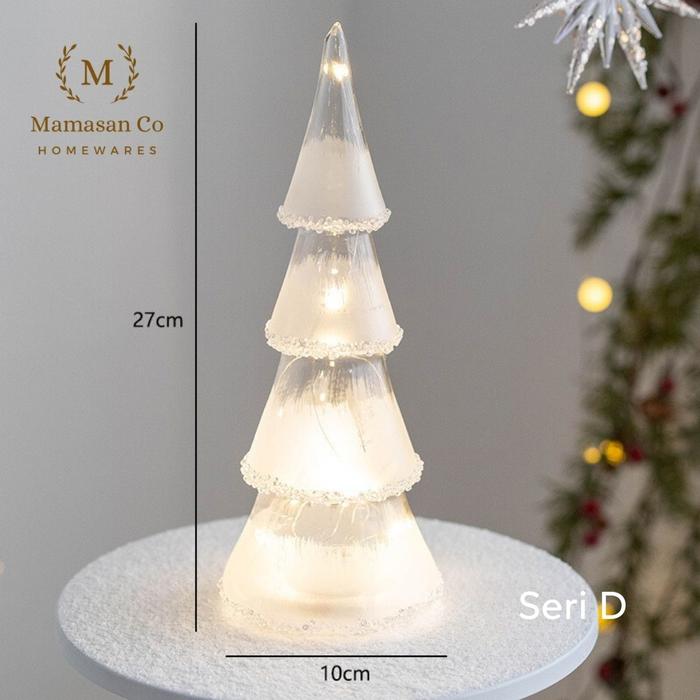 Gambar Christmas Decoration Crystal Glass Tree Ornament with LED | Pohon natal kaca - CMH0069 - Variant Seri D dari Mamasan Co Homewares Jakarta undefined Tokopedia