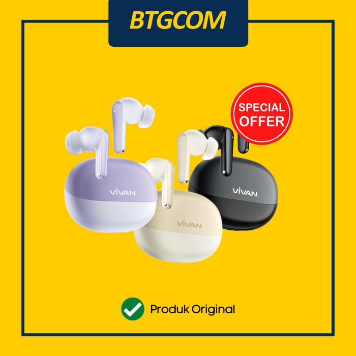 Gambar TWS VIVAN INFINITY GT5 IPX5 WATERPROOF ANC NOISE CANCELLING DUAL EQ EXTRA BASS BLUETOOTH 5.4 dari btgcom undefined Tokopedia