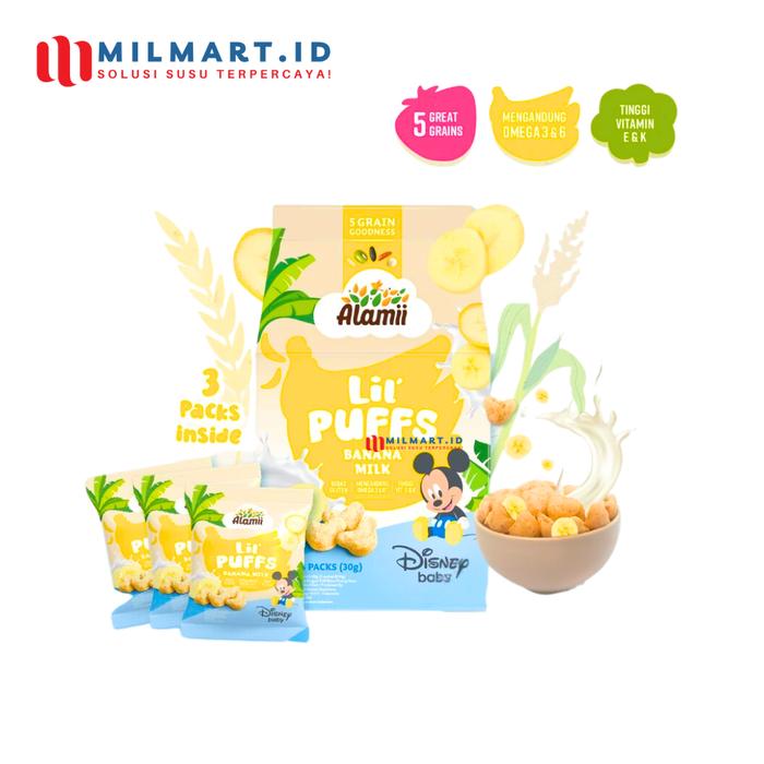 Gambar ALAMII LIL' PUFFS DISNEY 30G SNACK ANAK VEGGIE CAMILAN BANANA JAJANAN STRAWBERRY - BANANA 30G dari milmart.id undefined Tokopedia
