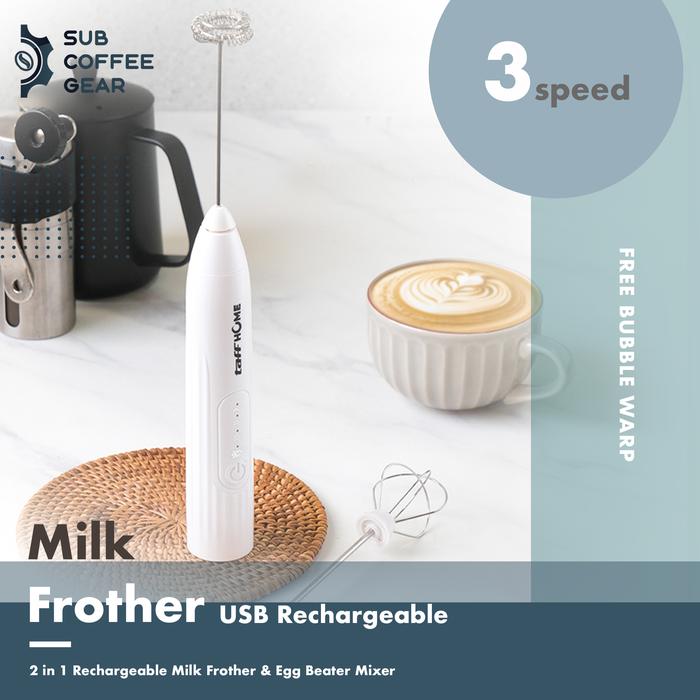 Jual Milk Frother Electric USB Charging Rechargeable Mixer Mini