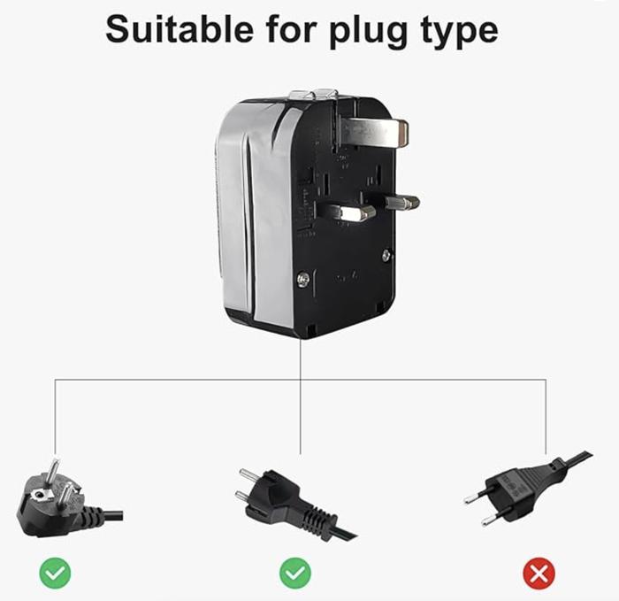 Gambar Converter Universal Adaptor Adapter 2 Pin To 3 Pin Plug / 3 Pin Conversion Plug Adapter konverter colokan EU US KE UK - ADPT-UK1 dari King Shop Online undefined Tokopedia