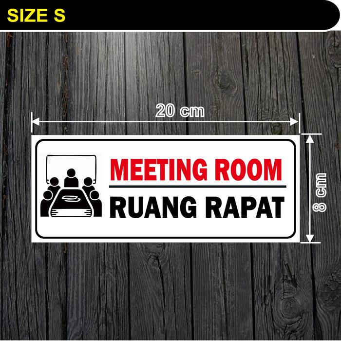 Gambar Stiker Vinyl Rambu Ruang Meeting Ruan Rapat / Ruang Meeting / Meeting Room - S dari QUEEN DIGITAL PRINTING undefined Tokopedia