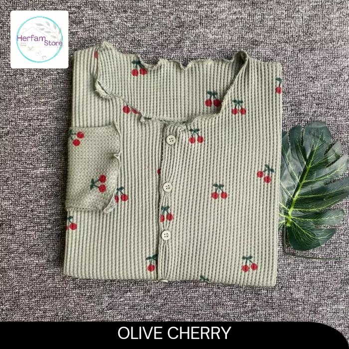 Gambar CARDIGAN CROP OUTER CANTIK MOTIF CHERRY CERI WARNA BAHAN WAFER - CREAM CHERRY dari HERFAMSTORE undefined 5 Tokopedia