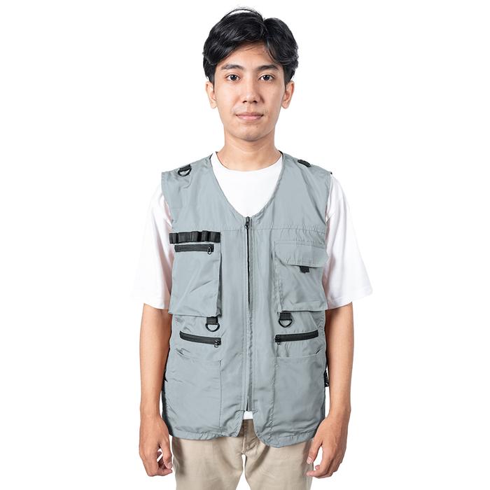 Gambar ROMPI SUMMER VEST - ROMPI CASUAL OUTDOOR - GRATIS CUSTOM LOGO - Abu Muda, S dari Rumah Komunitas undefined Tokopedia