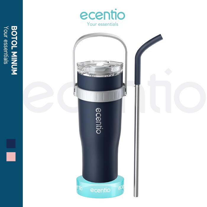 Gambar ecentio Tumbler 1200ml Stainless Steel 304 Botol Minum Tahan Panas Dan Dingin Mug Portable Bpa Free - Biru dari ecentio.indonesia undefined Tokopedia