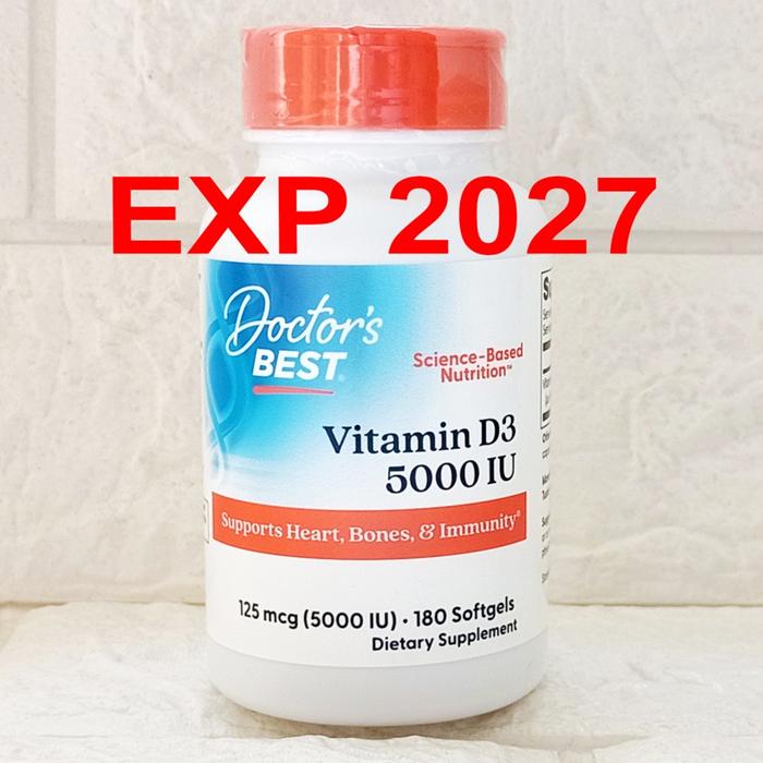 Gambar Doctor's Doctor Doctors Best Vitamin Vit D3 D 3 5000iu 5000 IU #180 - 180 Softgel dari Mylocorner undefined Tokopedia