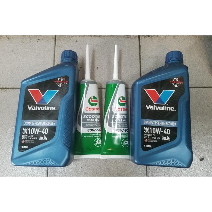 Gambar OLI MESIN VESPA MATIC VALVOLINE PAKET ENGINE 3V-IGET - MEDIUM dari SCOOTERMAN undefined 2 Tokopedia