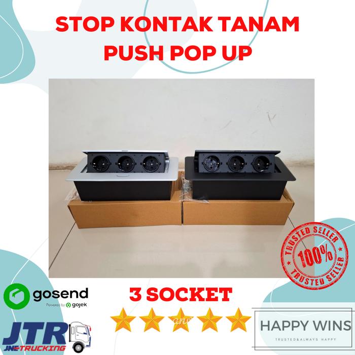 Gambar STOP KONTAK MEJA KANTOR COLOKAN TANAM MEJA MEETING STOP KONTAK DINDING MURAH BERGARANSI - 3 SOCKET dari Happy Wins' undefined Tokopedia