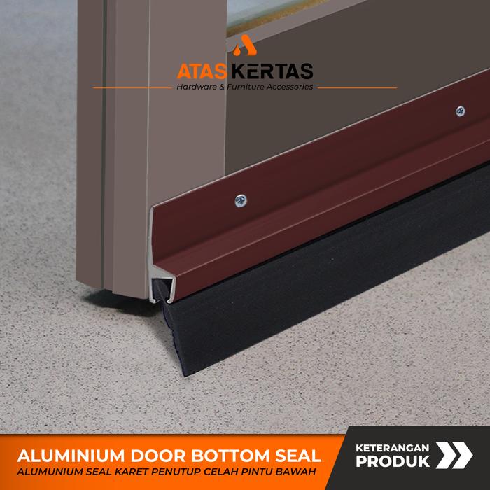 Gambar Premium! tutup celah pintu bawah MEGAN / door bottom seal aluminium karet / door seal karet aluminium - Cokelat dari Atas kertas undefined Tokopedia