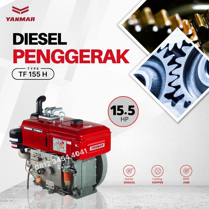 Gambar Mesin Diesel Yanmar 15 HP TF 155 H / 15.5pk Engkol Radiator - TF 155 Hopper dari Engineering Machine undefined Tokopedia