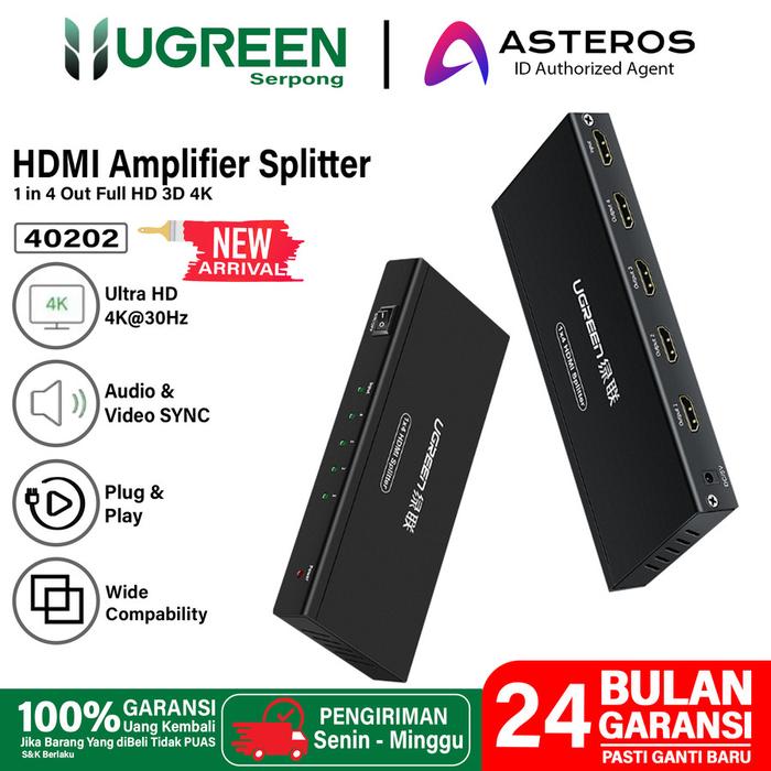 Gambar UGREEN Adapter HDMI Splitter 1 In 8 Out Duplicate Screen Video HD 4K - 40202 / 40203 - 40202- 1in-4out dari CREATIVESTOREACC undefined Tokopedia