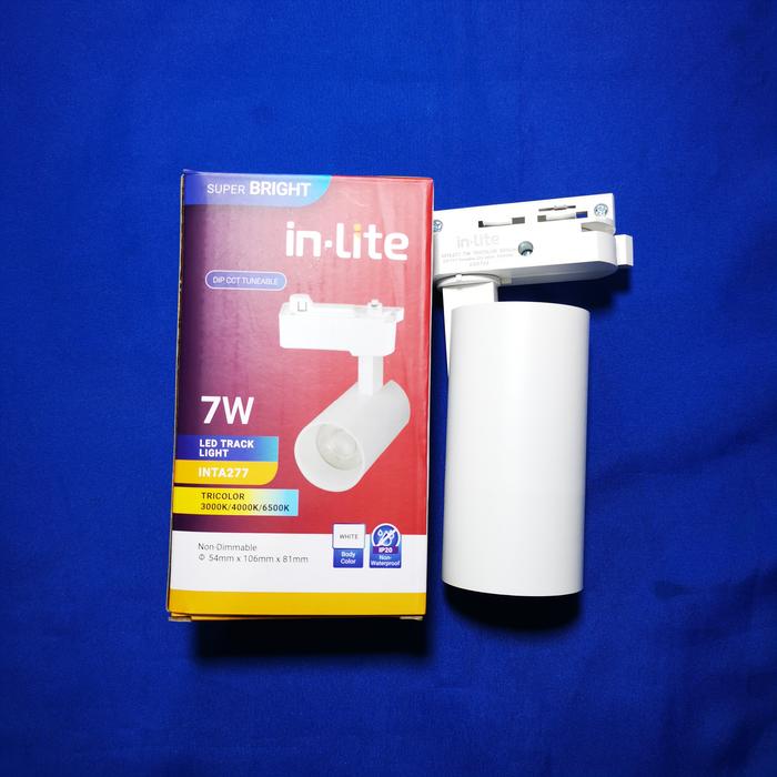 Gambar INTA277 Track Light Kap Lampu Fitting Rel LED 7W Watt Tricolor 3 Varian Cahaya Inlite - Putih dari Juragan Listrik 29 undefined Tokopedia