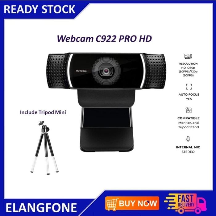 Gambar Webcam C922 PRO STREAM Webcam  C920e HD 1080p - C922 PRO dari Elangfone undefined Tokopedia