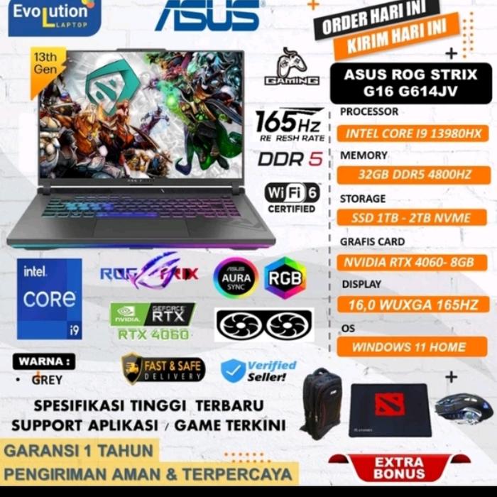 Jual laptop gaming asus ROG STRIX G16 Intel core i9 13980HX Ram