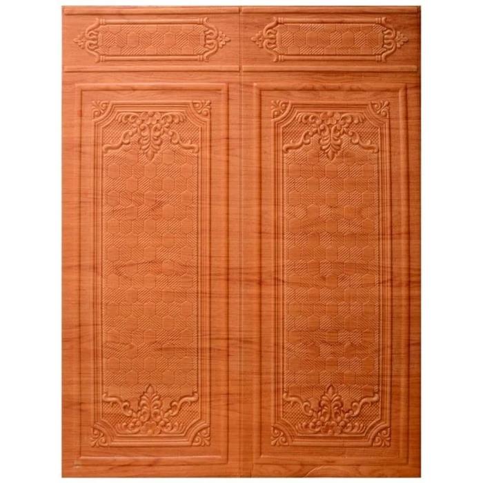 Gambar Wallpaper Foam 3D Pintu Jati Premium Wall Paper Sticker Tebal - Klasik, Coklat dari Partner Decorindo undefined Tokopedia