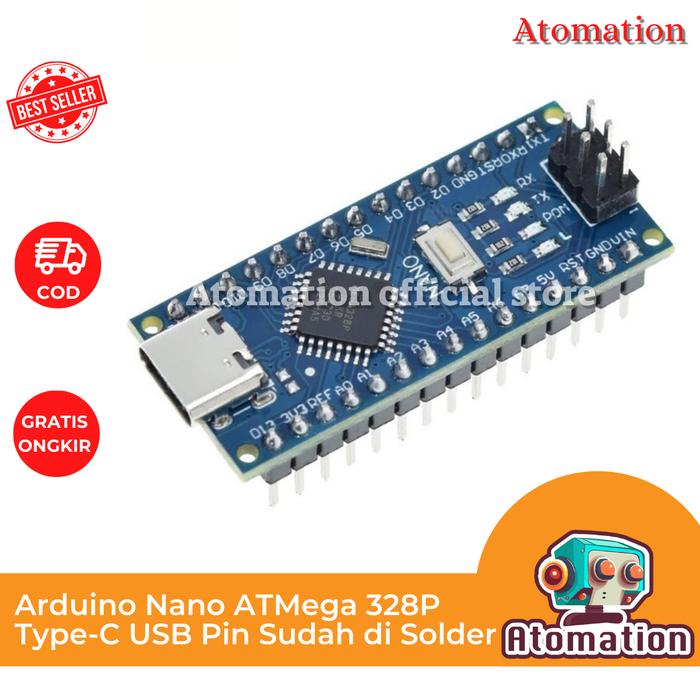 Gambar Arduino Nano v3 ATMega 328p Type-C USB Clone Compatible Board Atomation - Sudah Disolder dari atomation undefined Tokopedia