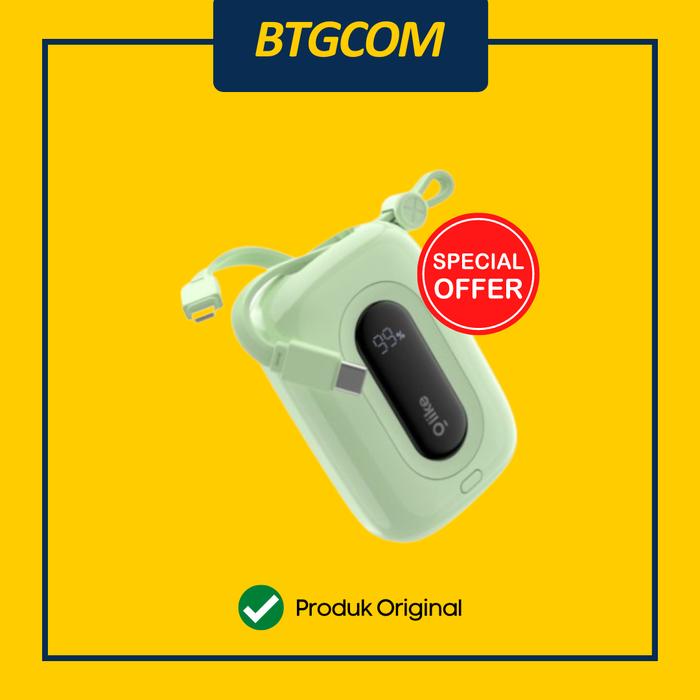 Gambar POWERBANK OLIKE P11 FLIGHT FRIENDLY 9000MAH 20W BUILT IN USB TYPE-C AND LIGHTNING IPHONE CABLE 9000 MAH FAST CHARGING POWER BANK QUICK CHARGE dari btgcom undefined Tokopedia