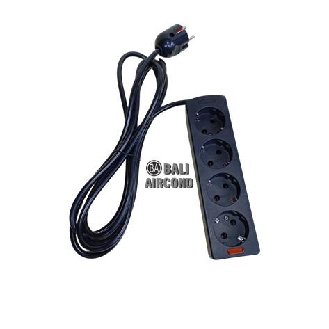 Gambar Kable Roll Hitam Cable Extention Colokan Stop Kontak Hitam Lubang 1 2 3 4 5SNI Steker Kabel Full Hitam - 4 Lubang, 5 mtr dari Bali Aircond undefined Tokopedia