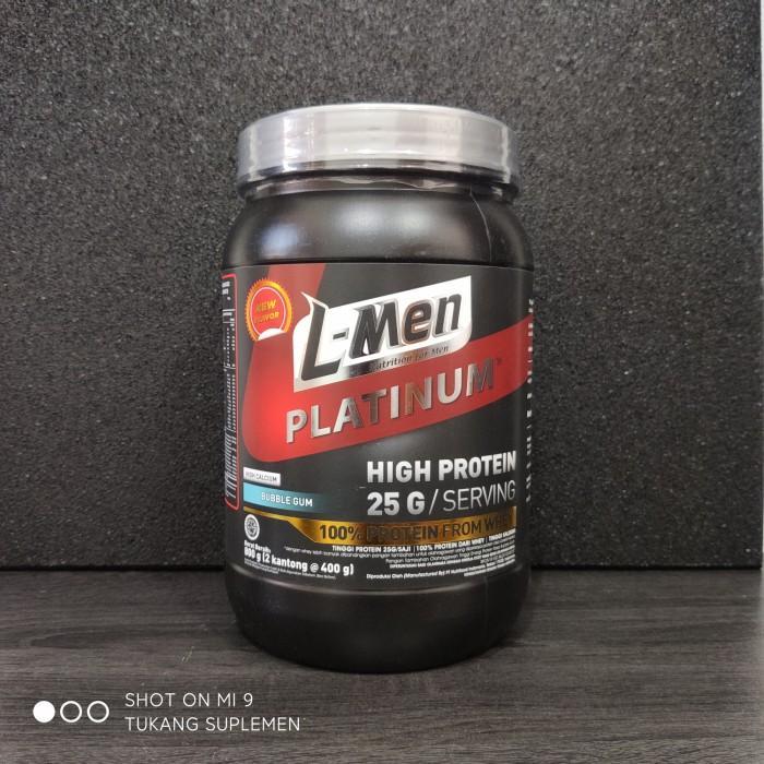 Gambar Terbaru L-Men Lmen L Men Platinum 800Gr 800 Gr Bubble Gum Whey Isolate Diet Best Quality Asli 100% Original dari jiwa strong undefined Tokopedia